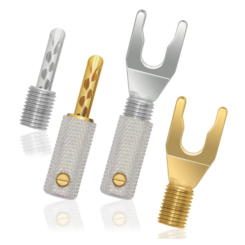 Wireworld Uni-Term Set 16 Connettori Banana Forcella | Stereodrom Hi-Fi