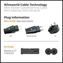 Wireworld Electra 10 Shielded Mini Power Cord C7 | Stereodrom Hi-Fi
