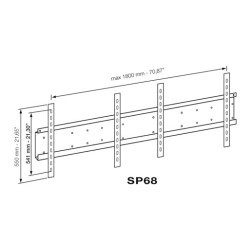 MUNARI SP68  Supporto a parete doppio per videoconferenze