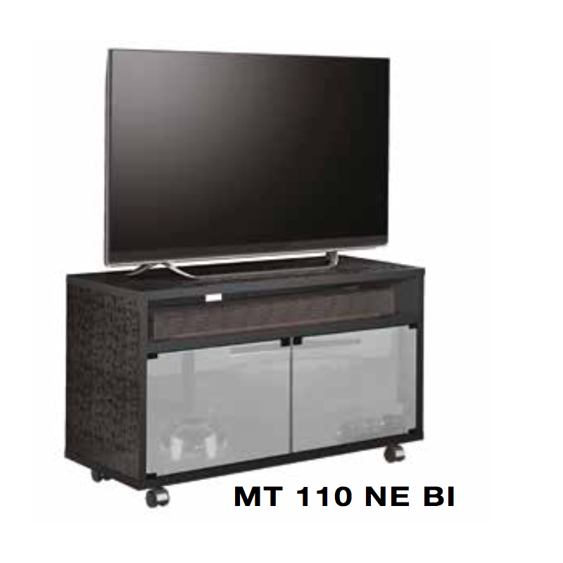 MUNARI MATERA MT110NE MOBILE PER TV con vano per soundbar e ante colorate