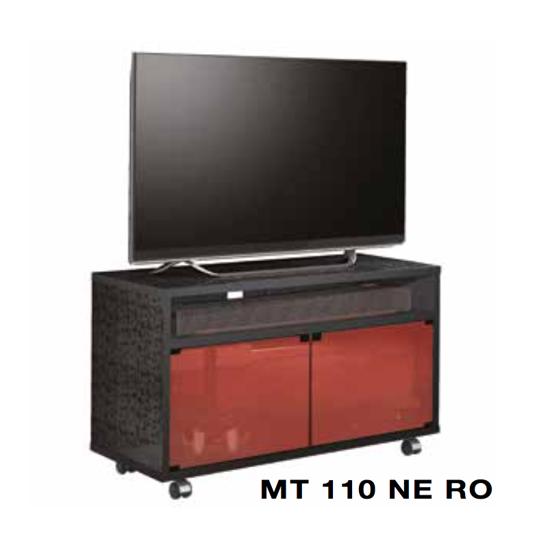 MUNARI MATERA MT110NE MOBILE PER TV con vano per soundbar e ante colorate