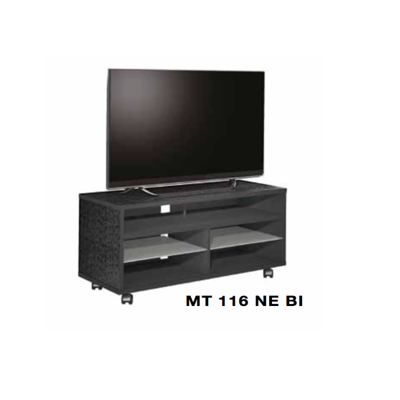 MUNARI MATERA MT116NE MOBILE PORTA TV FINO A 47" CON RIPANO PER SOUNDBAR